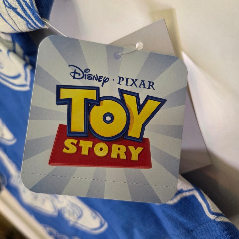 Disney Pixar Toy Story Woody Blue Tropical Resort Shirt and Shorts Set 12M NEW - Picture 3 of 6